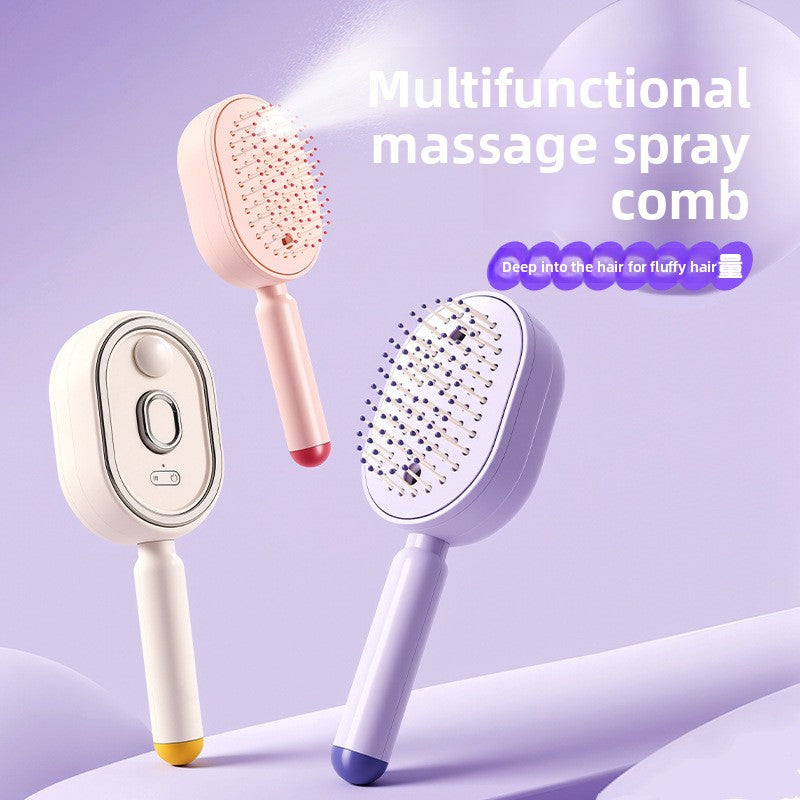 The SleekHydrate™ Nano-Mist & Scalp Massage Detangling Brush