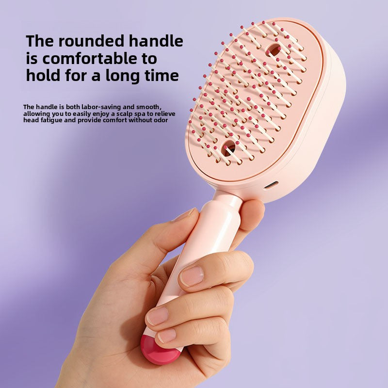 The SleekHydrate™ Nano-Mist & Scalp Massage Detangling Brush